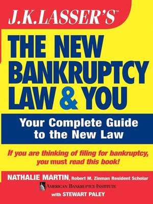 cover image of J.K. Lasser's the New Bankruptcy Law and You